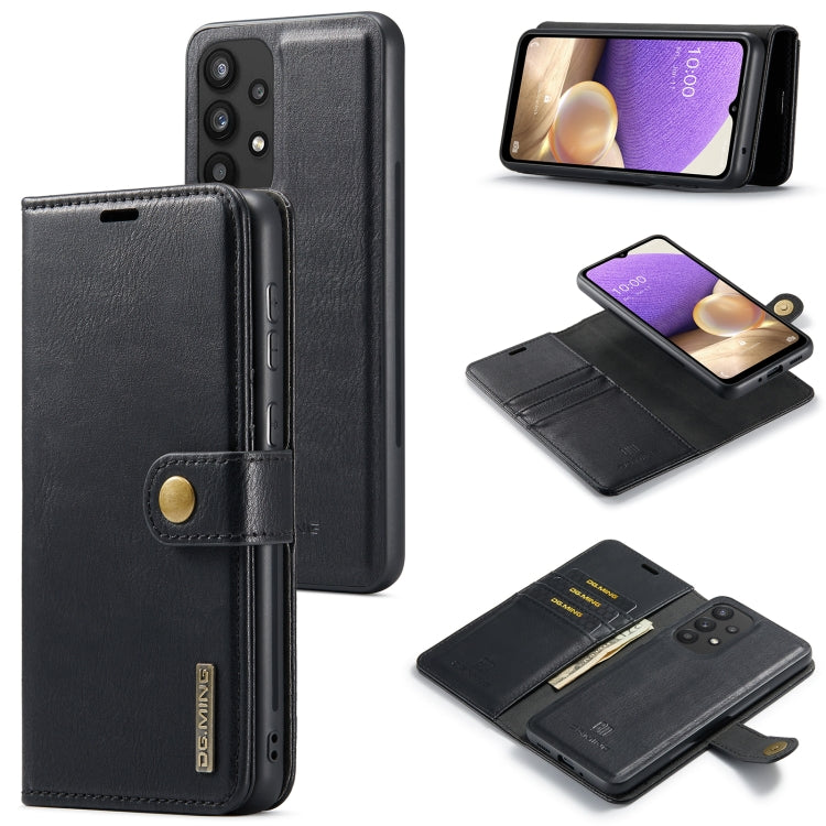 DG.MING Crazy Horse Texture Detachable Magnetic Leather Phone Case, For Samsung Galaxy A13 4G, For Samsung Galaxy A33 5G, For Samsung Galaxy A53 5G, For Samsung Galaxy A73 5G