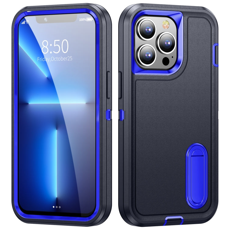 3 in 1 Rugged Holder Phone Case, For iPhone 13 Pro Max, For iPhone 12 / 12 Pro