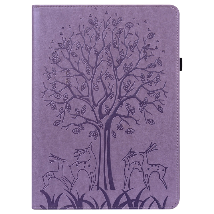 Tree & Deer Pattern Pressed Printing Leather Tablet Case, For OPPO Pad 11 inch, For OPPO Realme Pad 10.4 inch, For Huawei MatePad T 10s 10.1 inch / T 10 9.7 inch, For Lenovo Legion Y700