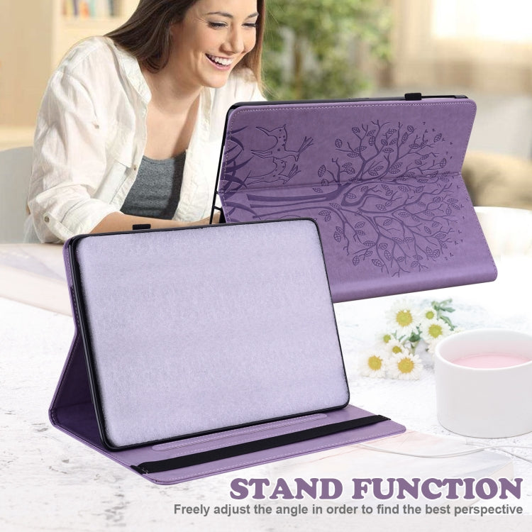 Tree & Deer Pattern Pressed Printing Leather Tablet Case, For OPPO Pad 11 inch, For OPPO Realme Pad 10.4 inch, For Huawei MatePad T 10s 10.1 inch / T 10 9.7 inch, For Lenovo Legion Y700