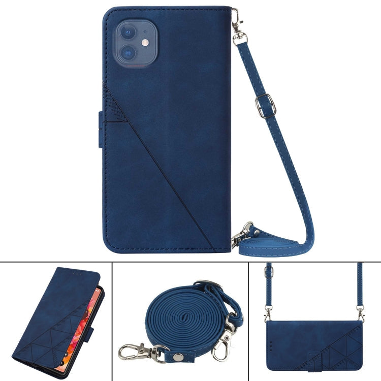 Crossbody 3D Embossed Flip Leather Phone Case, For iPhone 11, For iPhone 11 Pro, For iPhone 11 Pro Max, For iPhone X / XS