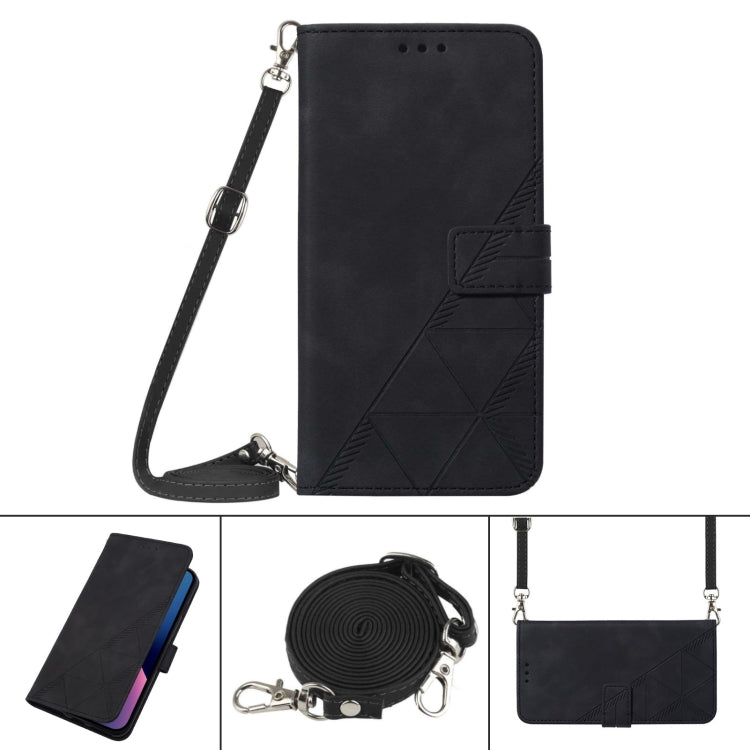 Crossbody 3D Embossed Flip Leather Phone Case, For iPhone XR, For iPhone XS Max, For iPhone SE 2022 / SE 2020 / 8 / 7, For iPhone 8 Plus / 7 Plus