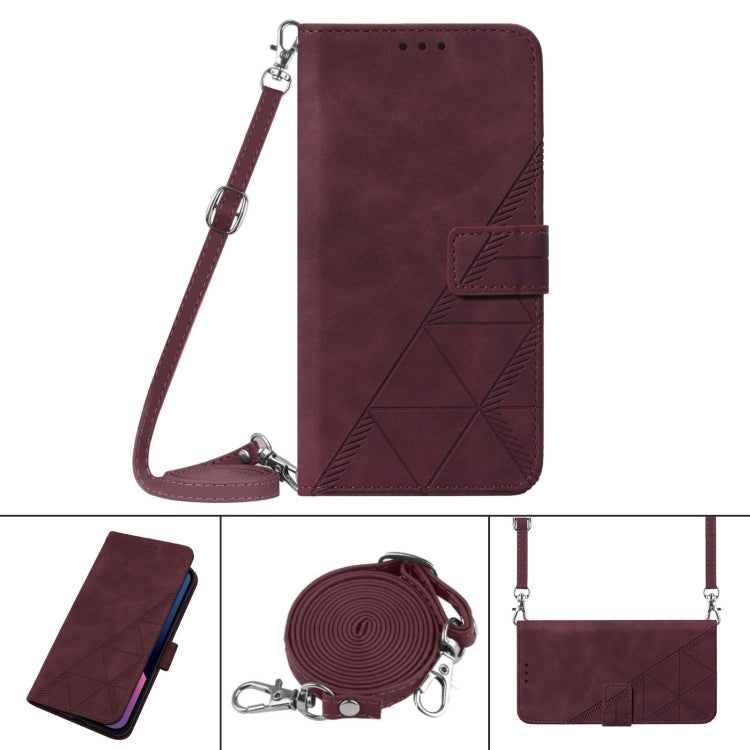 Crossbody 3D Embossed Flip Leather Phone Case, For iPhone XR, For iPhone XS Max, For iPhone SE 2022 / SE 2020 / 8 / 7, For iPhone 8 Plus / 7 Plus