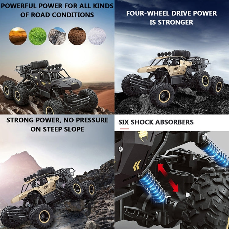4WD Oversized 6-Wheel Alloy RC Car | 2.4GHz | 100m Control Range | 25-Min Runtime