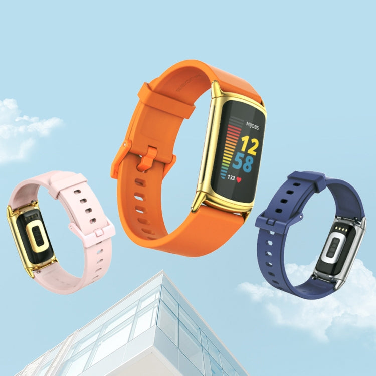 Mijobs Soft Silicone  Watch Band, For Fitbit Charge5