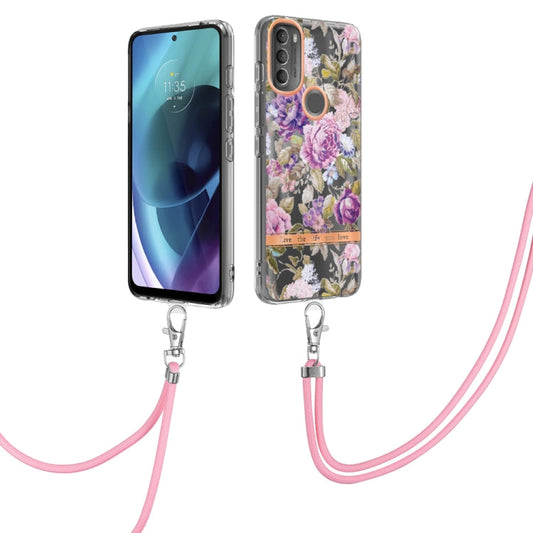 Flowers Series TPU Phone Case with Lanyard, For Motorola Moto G71 5G, For Motorola Moto G200, For Nokia G20/G10, For Nokia G21/G11