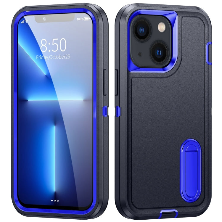 3 in 1 Rugged Holder Phone Case, For iPhone 14, For iPhone 14 Plus