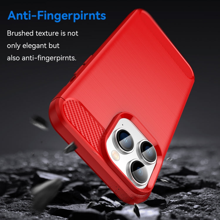 Brushed Texture Carbon Fiber TPU Phone Case, For iPhone 14 Plus, For iPhone 14, For iPhone 14 Pro, For iPhone 14 Pro Max