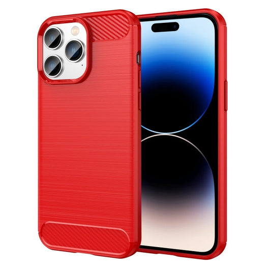 Brushed Texture Carbon Fiber TPU Phone Case, For iPhone 14 Plus, For iPhone 14, For iPhone 14 Pro, For iPhone 14 Pro Max