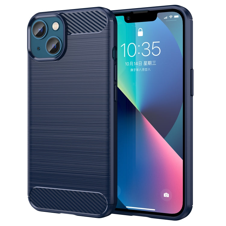 Brushed Texture Carbon Fiber TPU Phone Case, For iPhone 14 Plus, For iPhone 14, For iPhone 14 Pro, For iPhone 14 Pro Max