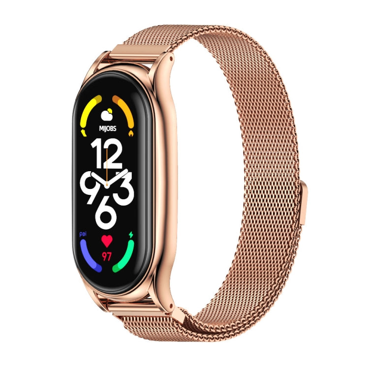 MIJOBS Milan Magnetic Plus Stainless Steel Watch Band, For Xiaomi Mi Band 7 / 7 NFC
