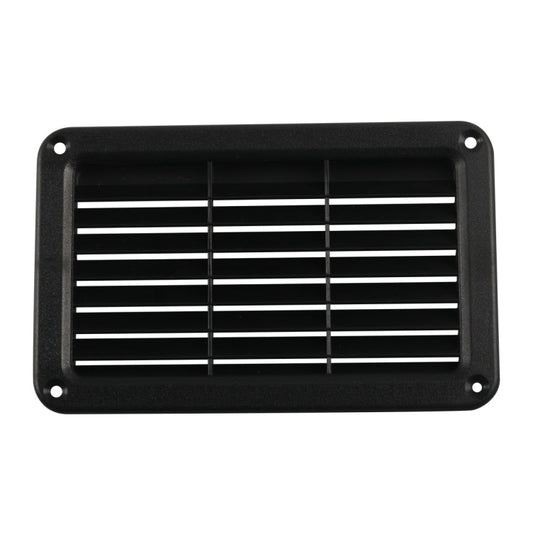 A6788 193x122mm Black Rectangle Louvered Ventilation Plastic Venting Panel Cover, 193x122mm