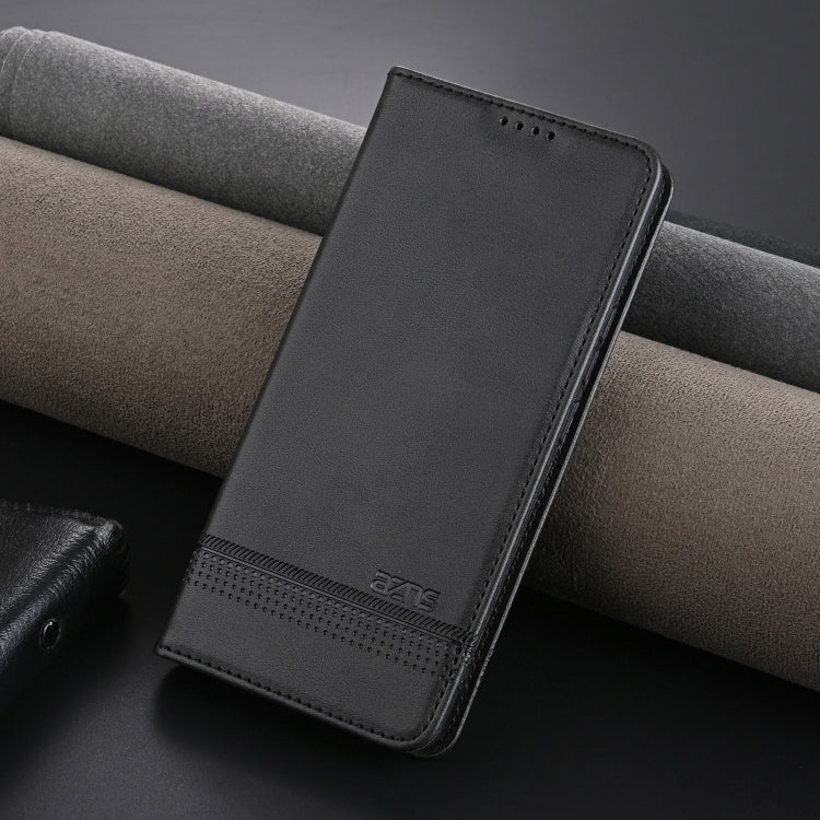 For vivo S19 Pro AZNS Magnetic Calf Texture Leather Phone Case(Black)
