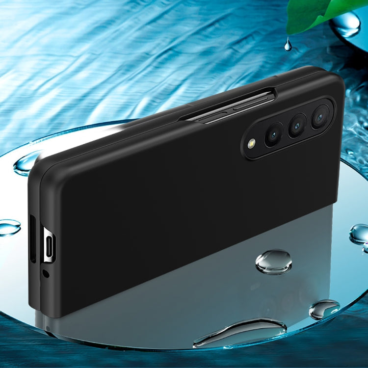 For Samsung Galaxy Z Fold4 Big Hole Fuel Injection PC Skin Feel Phone Case(Green)