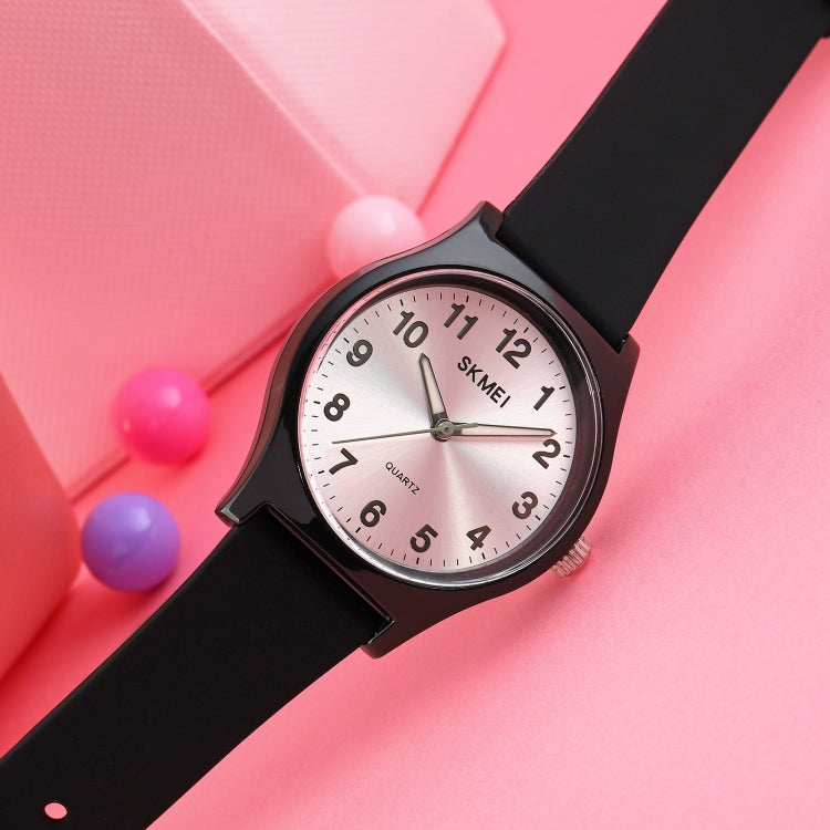 SKMEI 1760 Stainless Steel Buckle Silicone Strap Waterproof Quartz Watch
