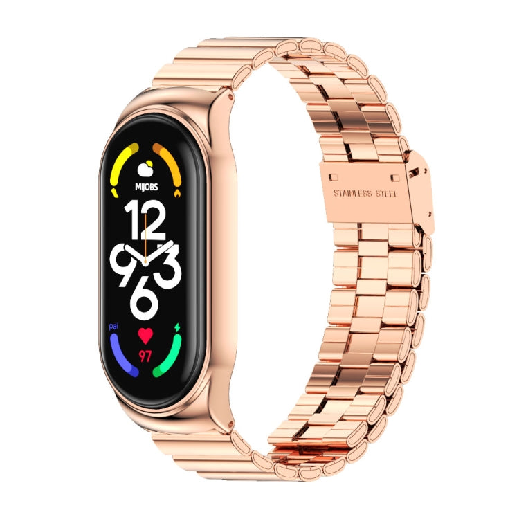 MIJOBS CS Bamboo Buckle Stainless Steel Watch Band, For Xiaomi Mi Band 7 / 7 NFC