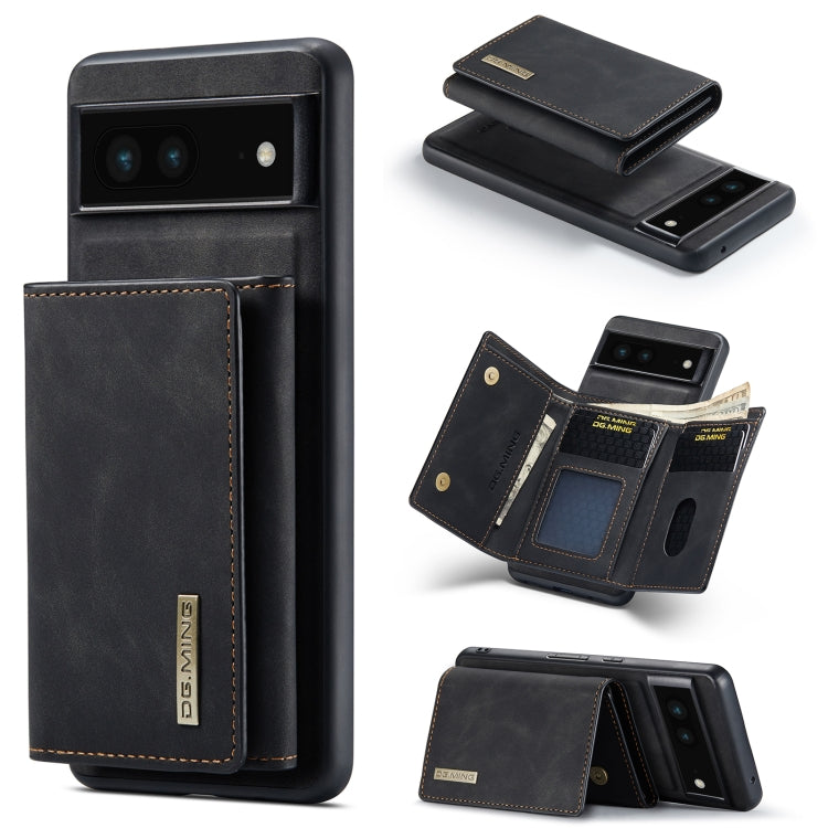 DG.MING M1 Series 3-Fold Multi Card Wallet + Magnetic Phone Case, For Google Pixel 7 5G, For Google Pixel 6A