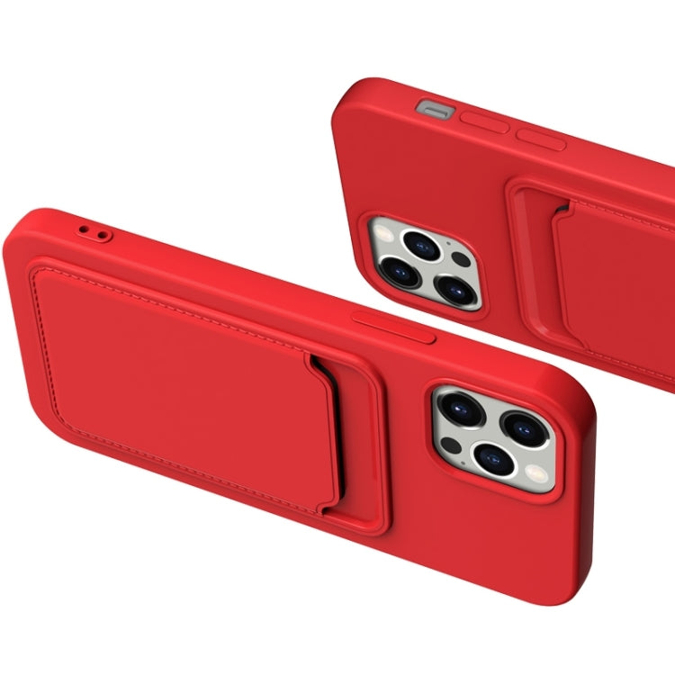 TPU + Flannel Lining Card Slots Phone Case, For iPhone 14 Plus