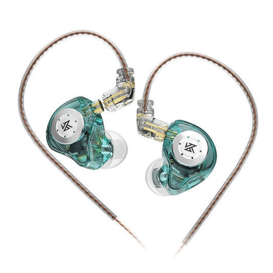 KZ-EDX PRO 1.25m Dynamic HiFi In-Ear Sports Music Headphones, Style:Without Microphone(Transparent Cyan)