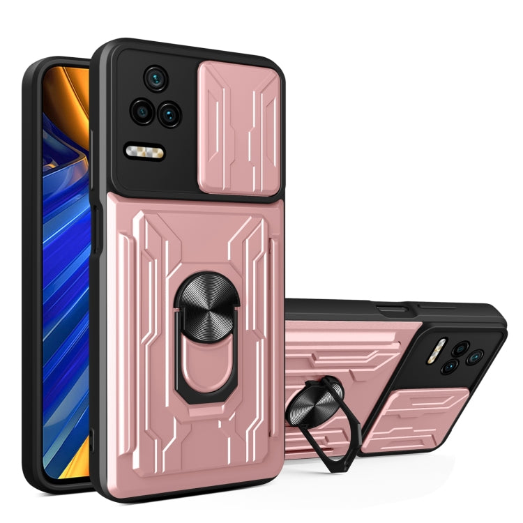 Sliding Camshield Card Phone Case, For Xiaomi Poco F4/Redmi K40S