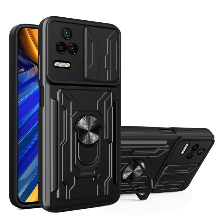 Sliding Camshield Card Phone Case, For Xiaomi Poco F4/Redmi K40S