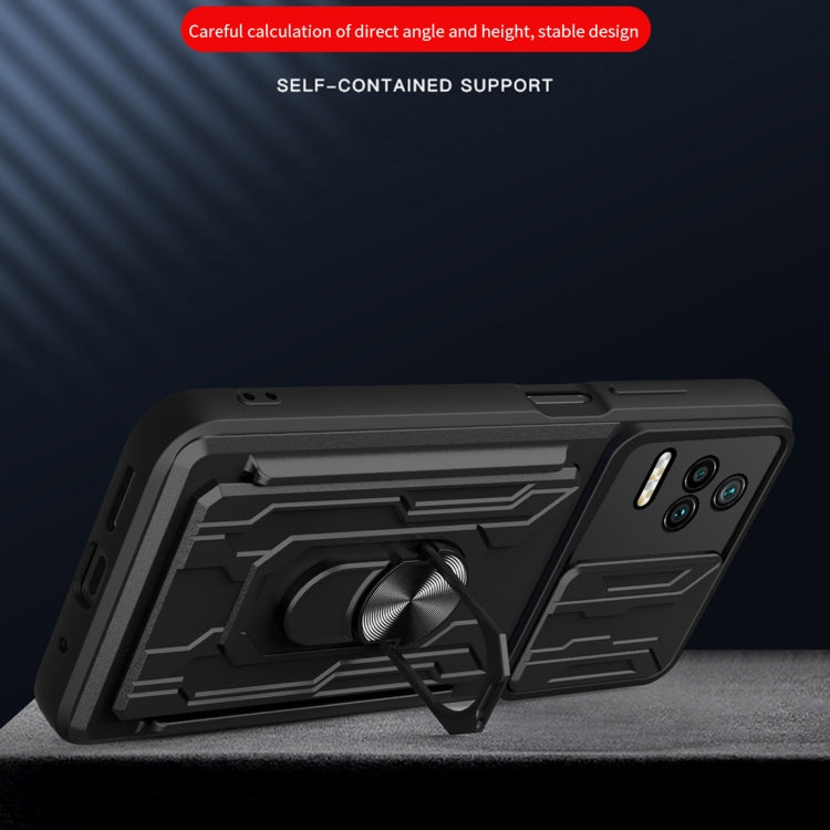 Sliding Camshield Card Phone Case, For Xiaomi Poco F4/Redmi K40S