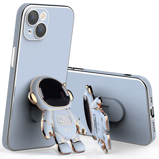 Plating Astronaut Holder Phone Case with Lens Film, For iPhone 13 mini, For iPhone 12 Pro Max, For iPhone 12 Pro