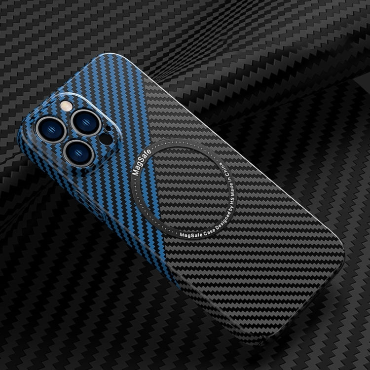 Carbon Fiber Texture MagSafe Magnetic Phone Case, For iPhone 14 Pro Max