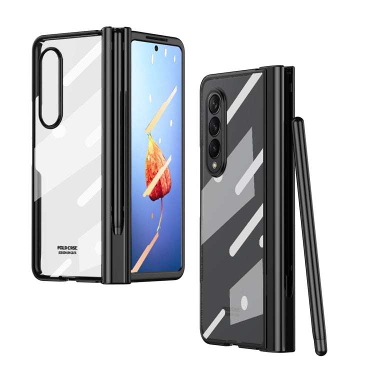 Full Body Electroplating Hinge Phone Case with Pen Slot, For Samsung Galaxy Z Fold4