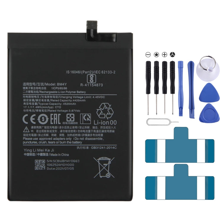 BN53 4820 mAh Li-Polymer Battery Replacement For Xiaomi Redmi Note 9 Pro 5G, BM37, BN51, BM52, BM4M, BM4Q, BN56, BM55, BN53, BN62, BM54, BM4X, BM4Y, BM57, BN59, BP42, 38, BP44, BM5A, BP47, BN66, BM58, BP43, BN57, BS01FA