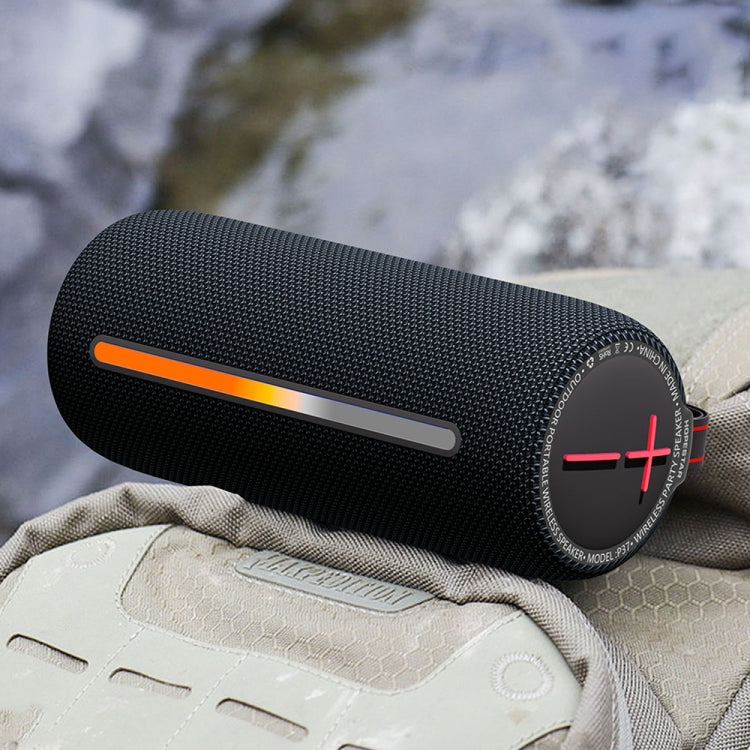 HOPESTAR P37 Outdoor Portable RGB Light Waterproof Wireless Bluetooth Speaker(Black)