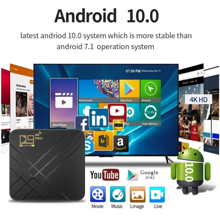 D9 PRO Android TV Box 8GB+128GB – 4K WiFi 2.4G/5G Media Player