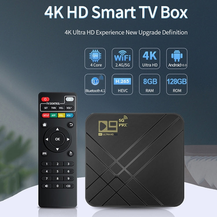 D9 PRO Android TV Box 8GB+128GB – 4K WiFi 2.4G/5G Media Player