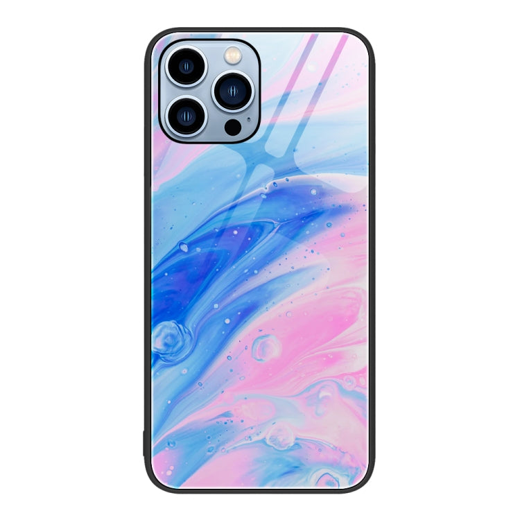 Marble Pattern Glass Protective Phone Case, For iPhone 14 Plus, For iPhone 14 Pro Max, For iPhone 14 Pro