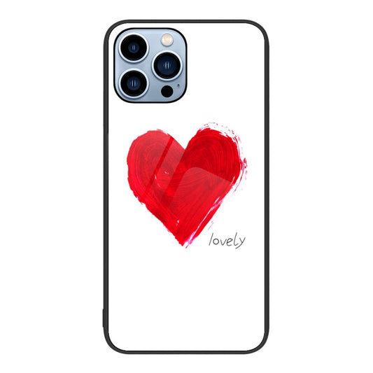 Colorful Painted Glass Phone Case, For iPhone 14 Pro Max