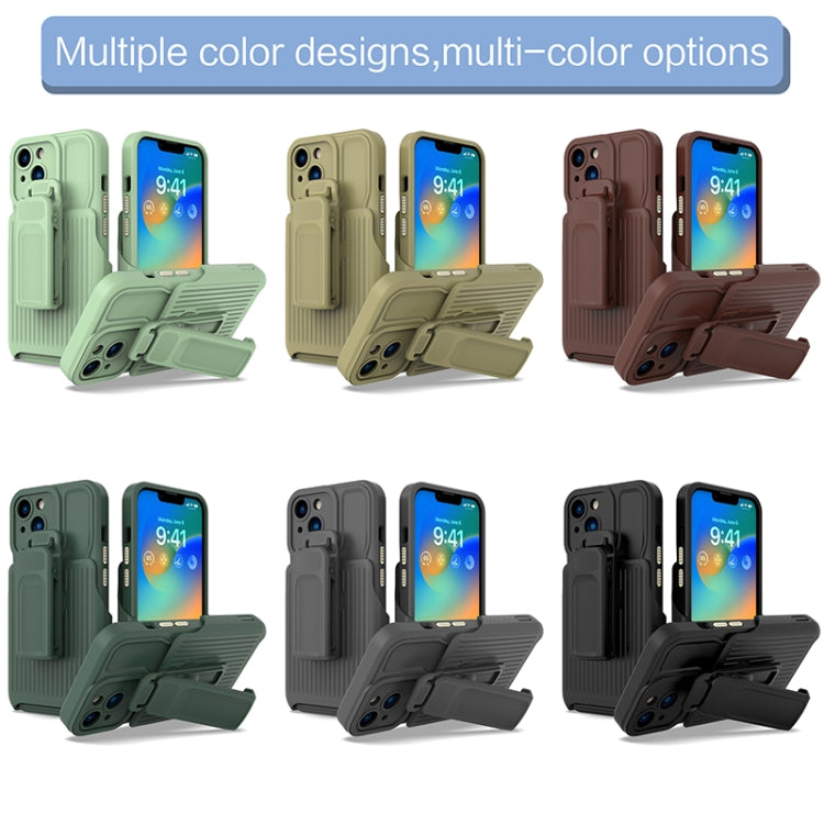 Explorer Series Back Clip Holder PC Phone Case, For iPhone 14 Pro Max