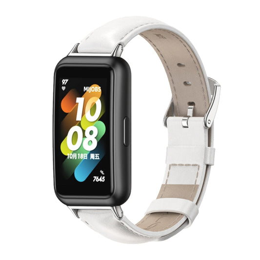 MIJOBS Cowhide Leather Watch Band, For Huawei Band 7 / 7 NFC