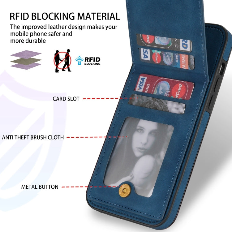N.BEKUS Vertical Flip Card Slot RFID Phone Case, For iPhone 14 Plus, For iPhone 14 Pro, For iPhone 14 Pro Max, For iPhone 11