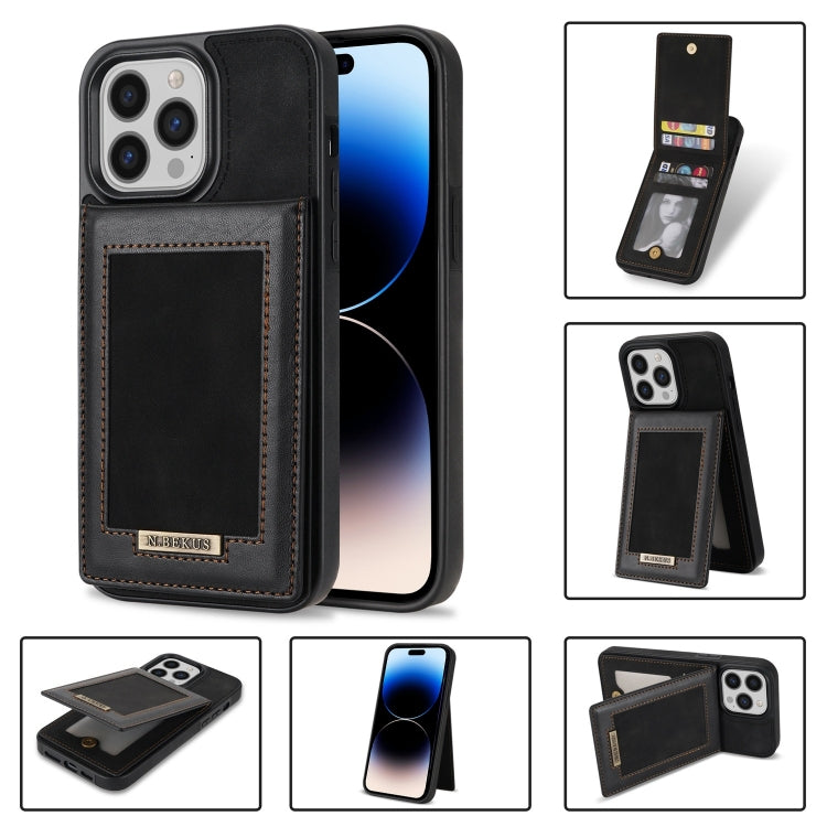 N.BEKUS Vertical Flip Card Slot RFID Phone Case, For iPhone 14 Plus, For iPhone 14 Pro, For iPhone 14 Pro Max, For iPhone 11