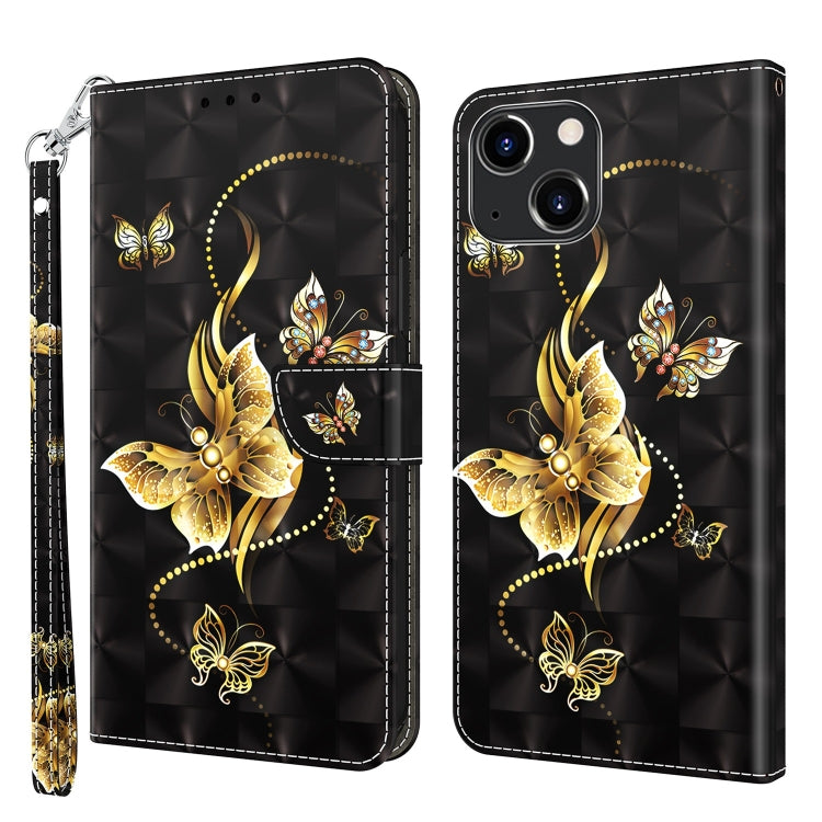3D Painted Leather Phone Case, For iPhone 14 Pro Max, For iPhone 13 mini, For iPhone 13