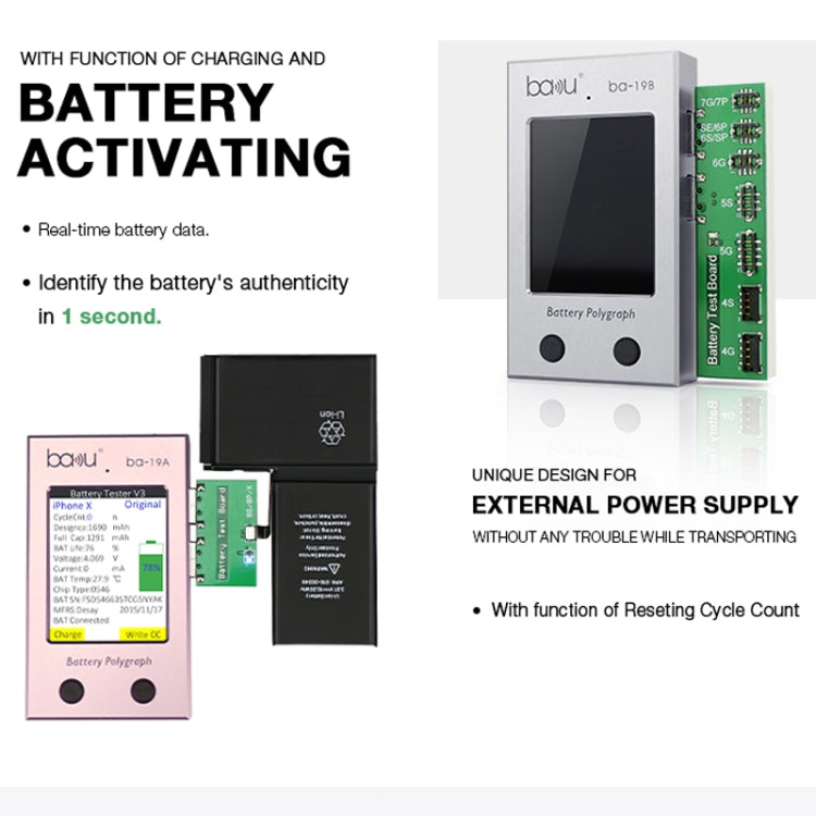 BAKU ba-19 Series Battery Polygraph for iPhone Battery, BA-19A