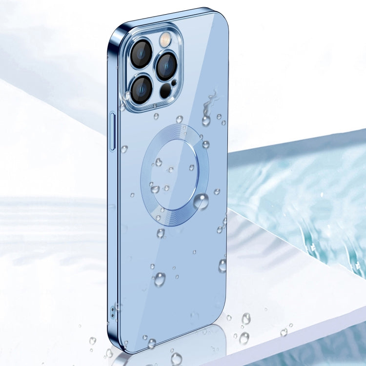 For iPhone 14 Plus 9D Plated Lens Film Clear Phone Case (Transparent)