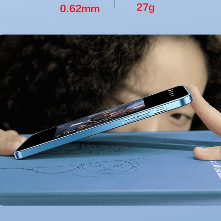 For iPhone 14 Plus 9D Plated Lens Film Clear Phone Case (Silver)