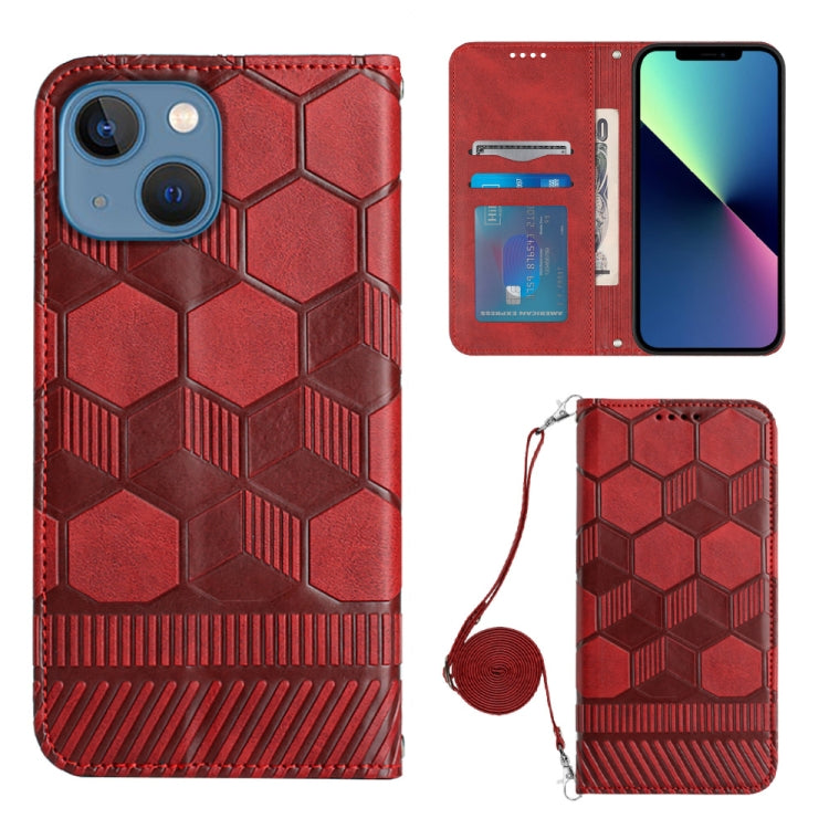 Crossbody Football Texture Magnetic PU Phone Case, For iPhone 12 Mini, For iPhone 12 Pro, For iPhone 12 Pro Max, For iPhone 13