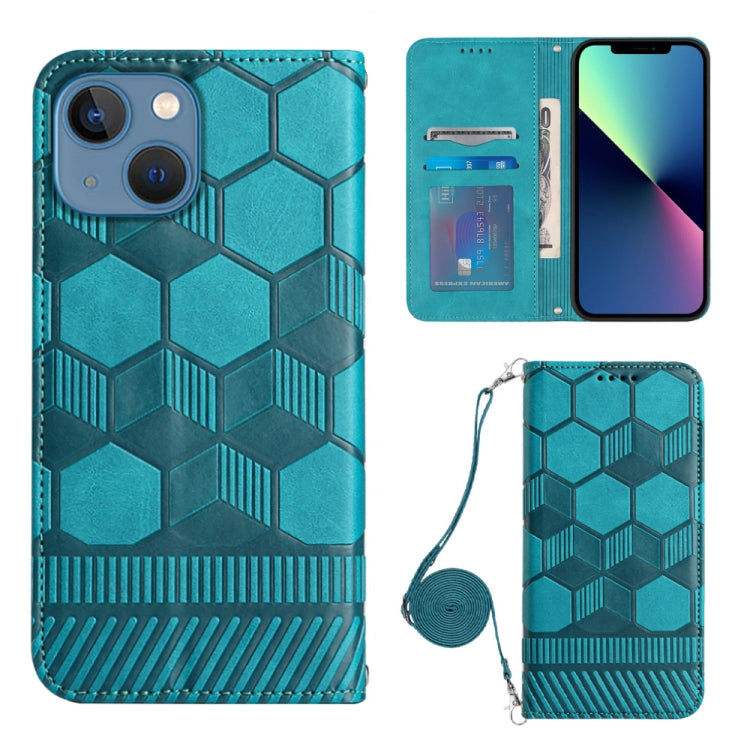 Crossbody Football Texture Magnetic PU Phone Case, For iPhone 14 Plus, For iPhone 14 Pro, For iPhone 14 Pro Max, For iPhone SE 2022/SE 2020/8/7