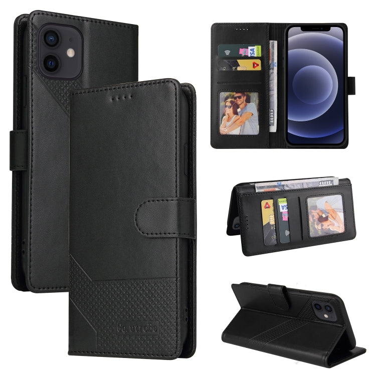 GQUTROBE Skin Feel Magnetic Leather Phone Case, For iPhone 12 Pro Max, For iPhone 12 / 12 Pro, For iPhone 12 mini, For iPhone 11 Pro Max