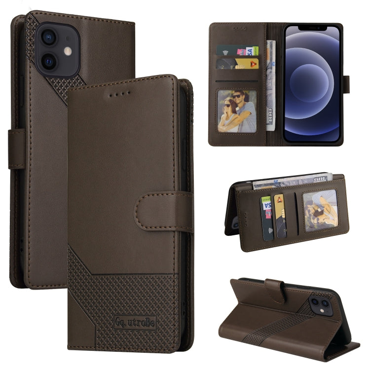 GQUTROBE Skin Feel Magnetic Leather Phone Case, For iPhone 12 Pro Max, For iPhone 12 / 12 Pro, For iPhone 12 mini, For iPhone 11 Pro Max
