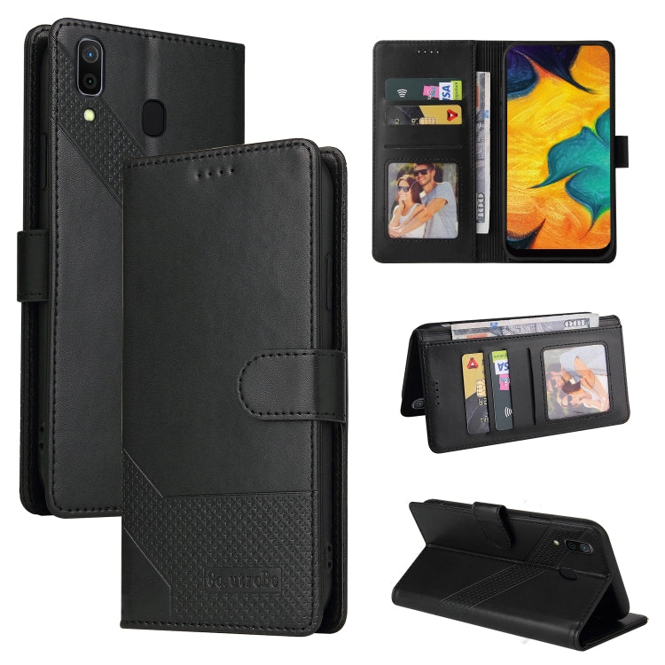 GQUTROBE Skin Feel Magnetic Leather Phone Case, For Samsung Galaxy A20 / A30, For Samsung Galaxy A20e, For Samsung Galaxy A20s, For Samsung Galaxy A21s