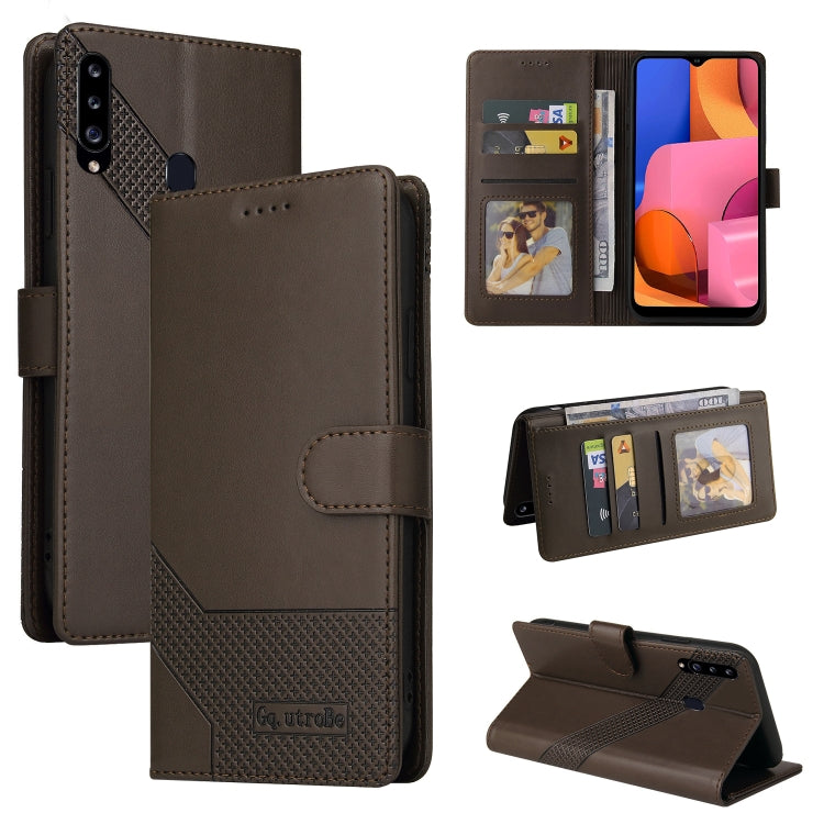 GQUTROBE Skin Feel Magnetic Leather Phone Case, For Samsung Galaxy A20 / A30, For Samsung Galaxy A20e, For Samsung Galaxy A20s, For Samsung Galaxy A21s