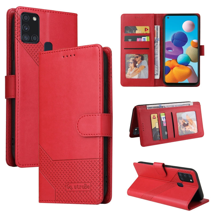 GQUTROBE Skin Feel Magnetic Leather Phone Case, For Samsung Galaxy A20 / A30, For Samsung Galaxy A20e, For Samsung Galaxy A20s, For Samsung Galaxy A21s